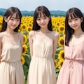 ひまわり畑（３人） No.2 4枚目