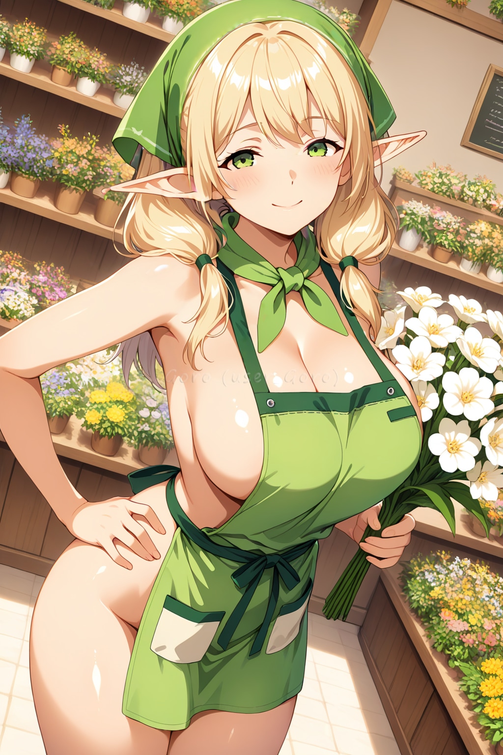 自然派エルフ店員の花屋さん