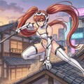 水彩画風くのいち画像 4枚目