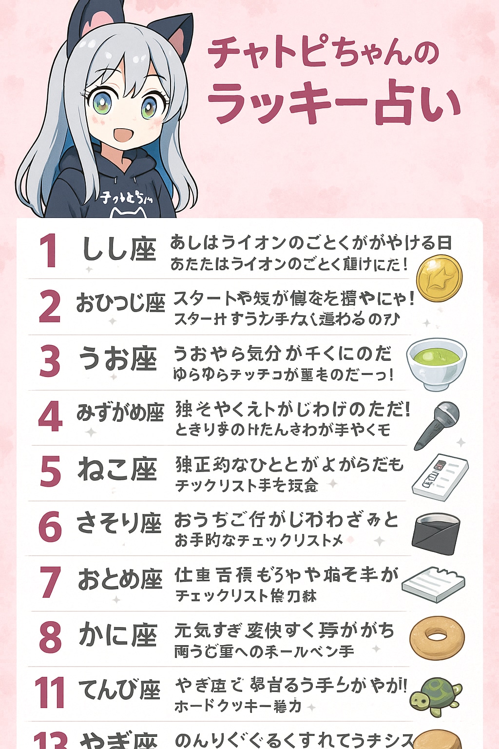 チャトピちゃん占い(07/23) | の人気AIイラスト・グラビア