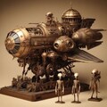 ミニチュア宇宙船スチームパンク風 2枚目