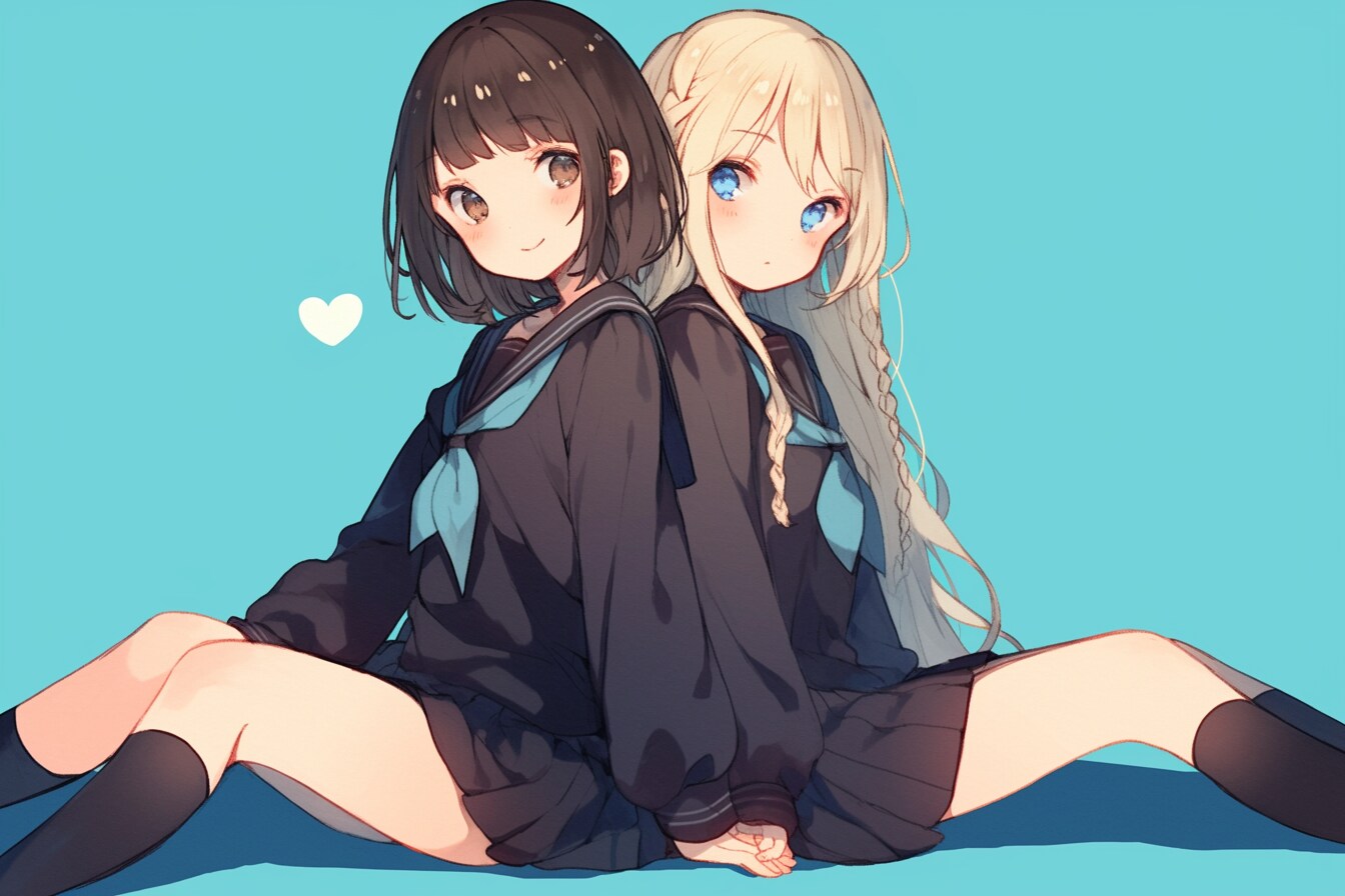 二人のJK42 | の人気AIイラスト・グラビア