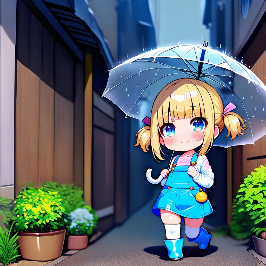 ビニール傘で出歩くよ♪ | の人気AIイラスト・グラビア