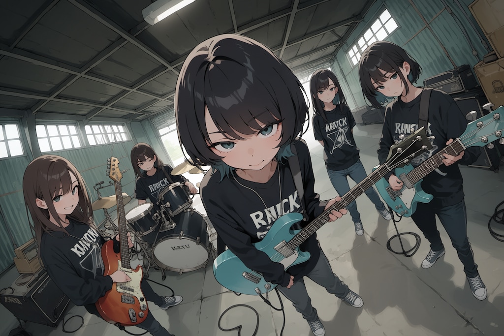 倉庫でMV撮影