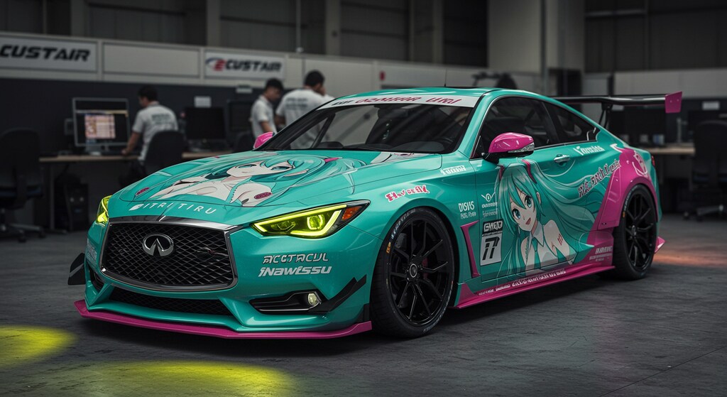 初音ミクインフィニティクーペレーシングカー
