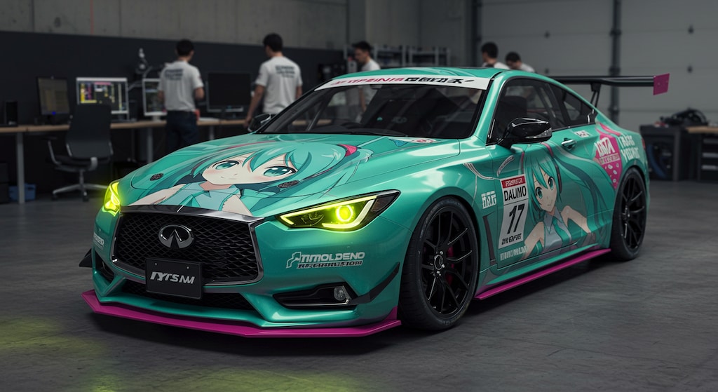 初音ミクインフィニティクーペレーシングカー