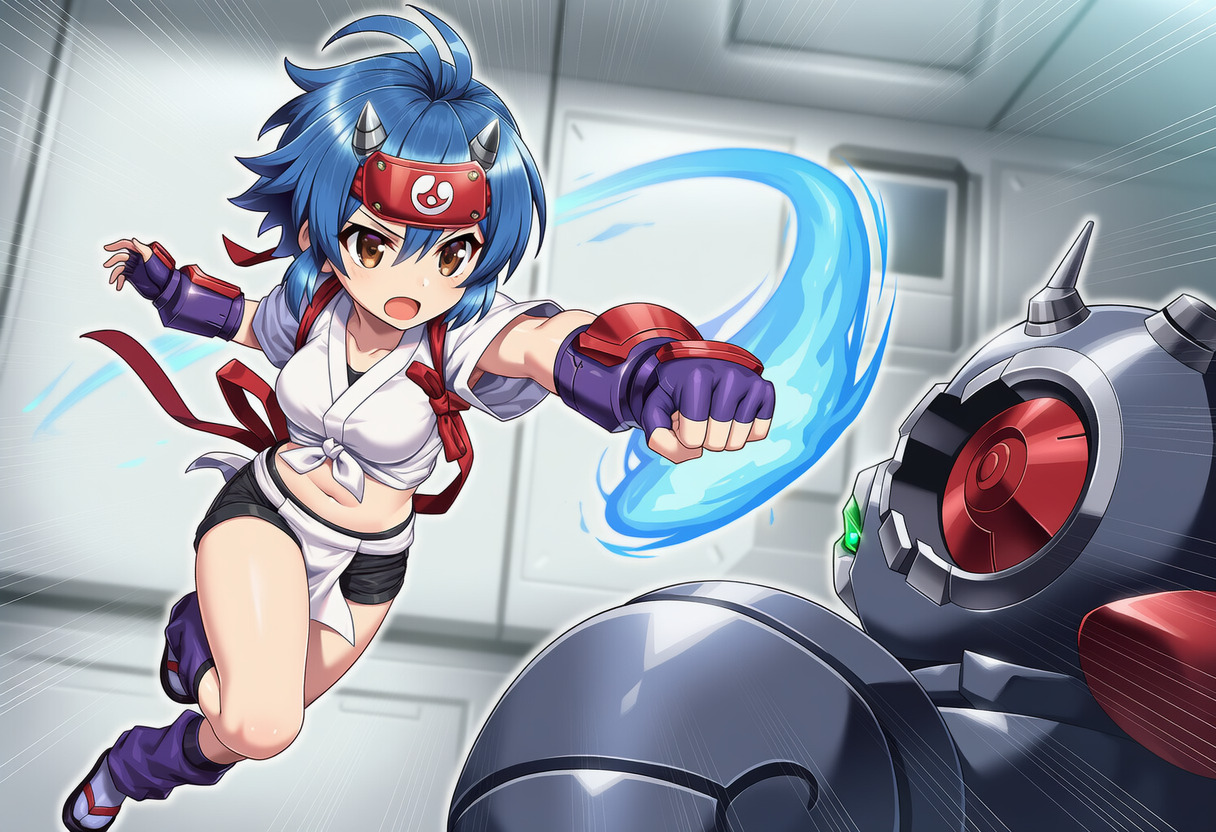 ロボットと戦う天満