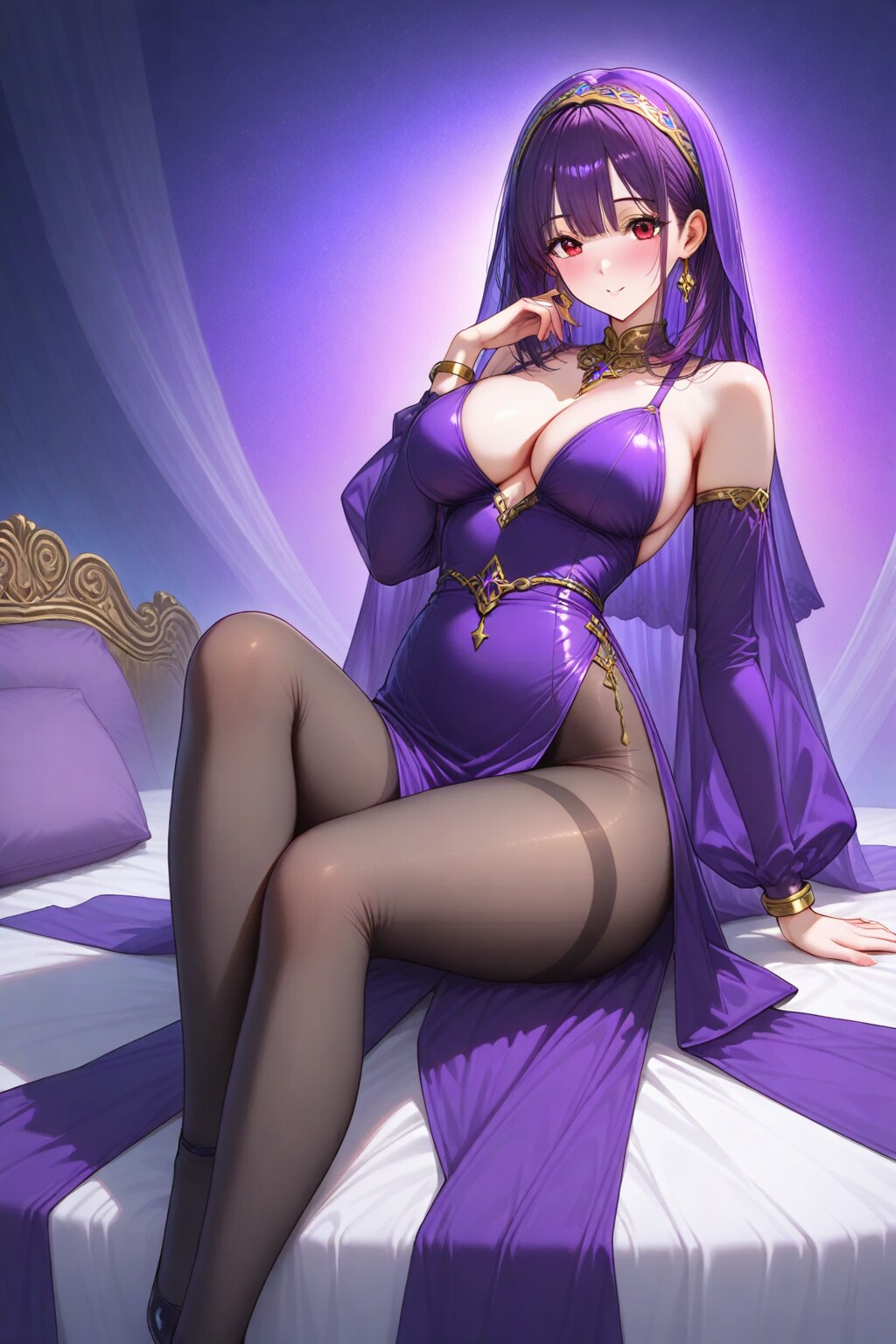 紫の光