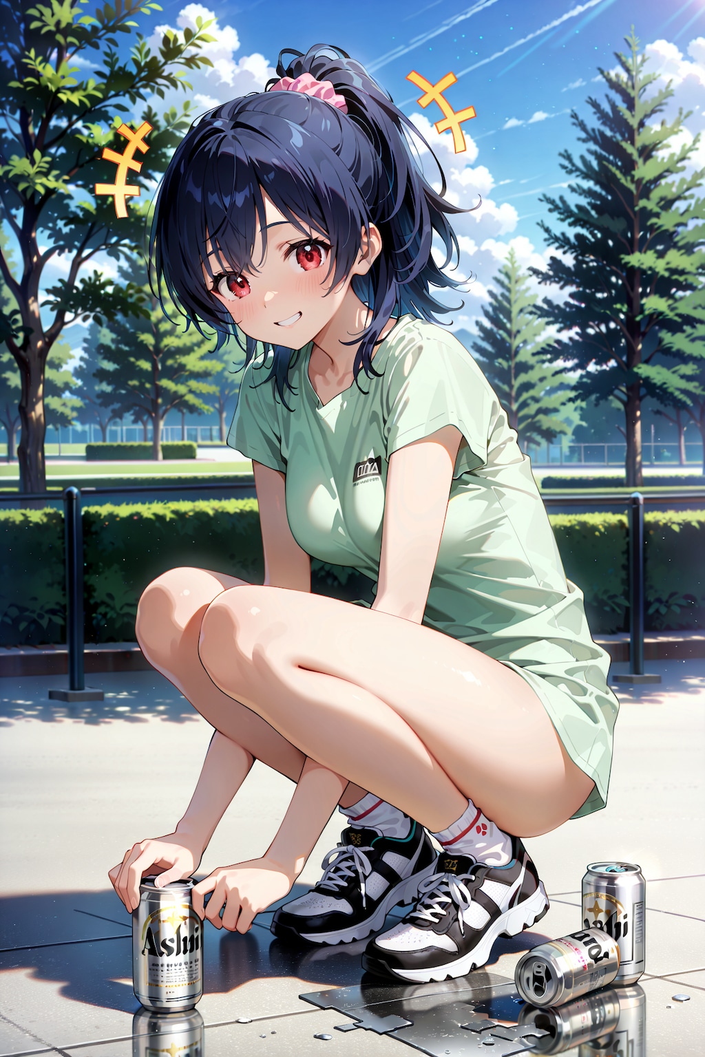 公園ビアガールは青春の味 Y623