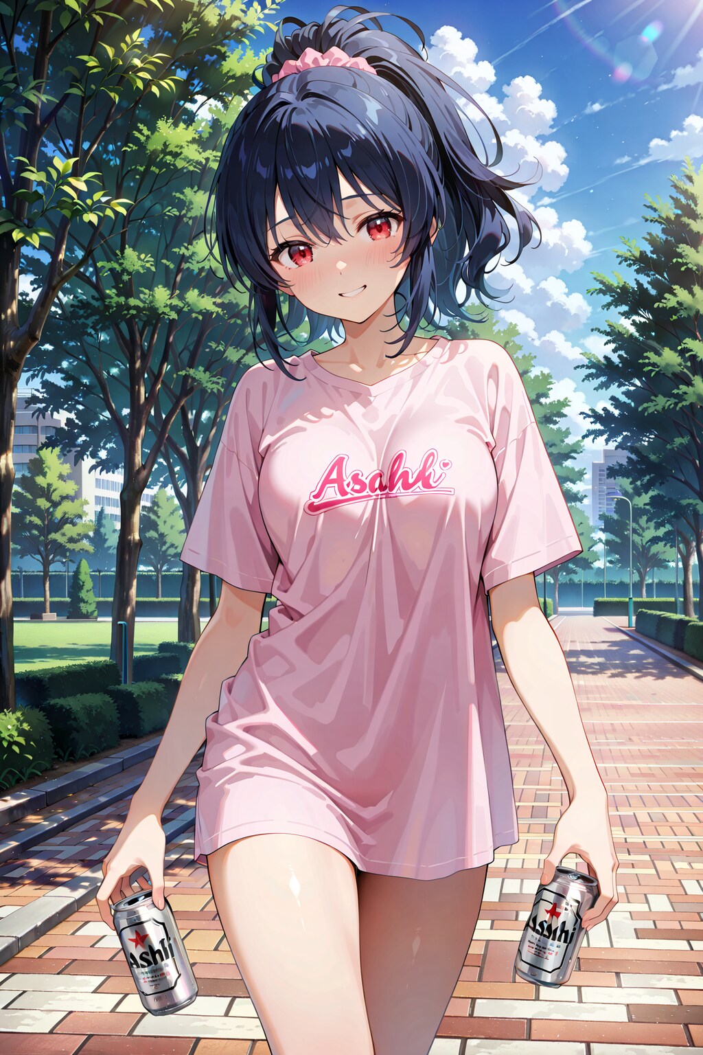 公園ビアガールは青春の味 Y623