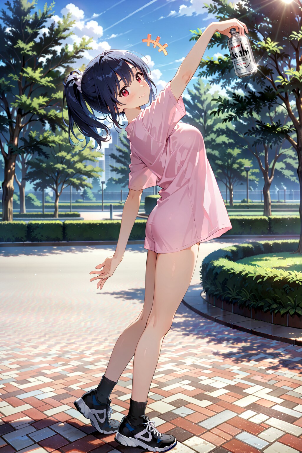 公園ビアガールは青春の味 Y623