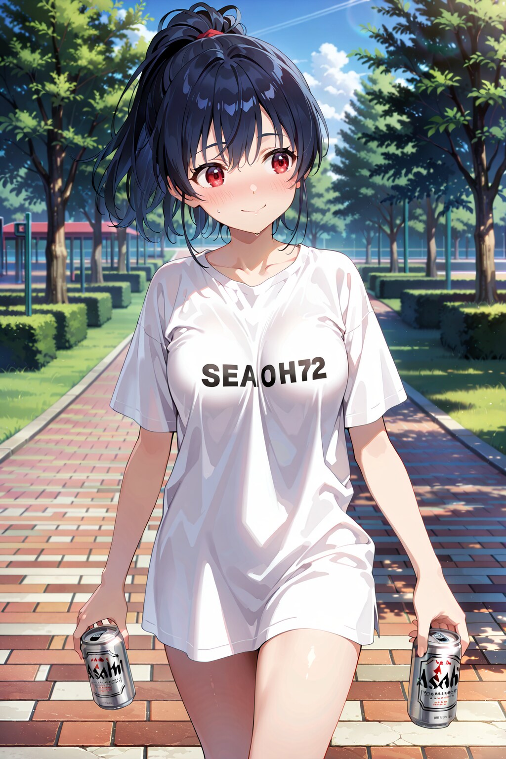 公園ビアガールは青春の味 Y623