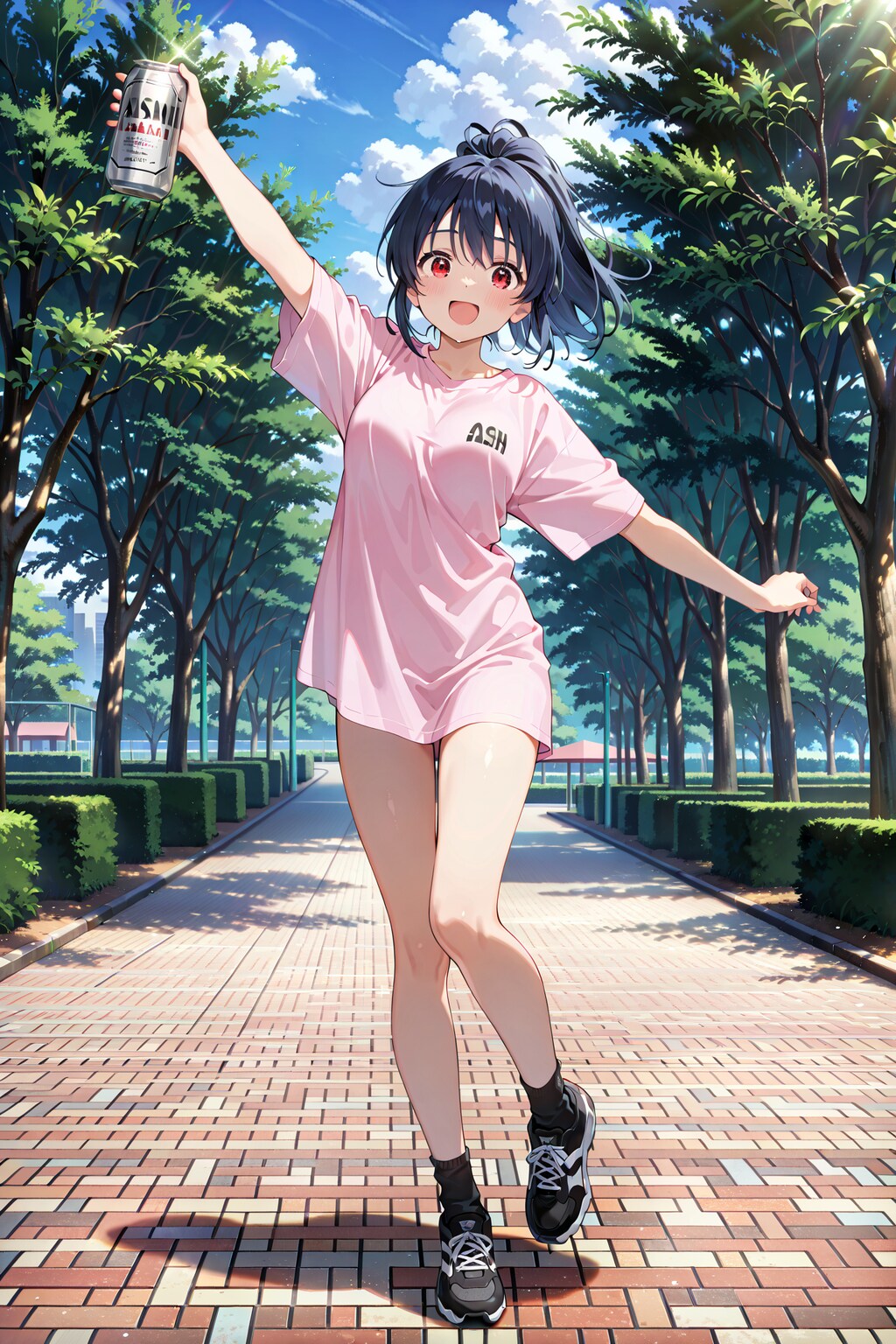 公園ビアガールは青春の味 Y623