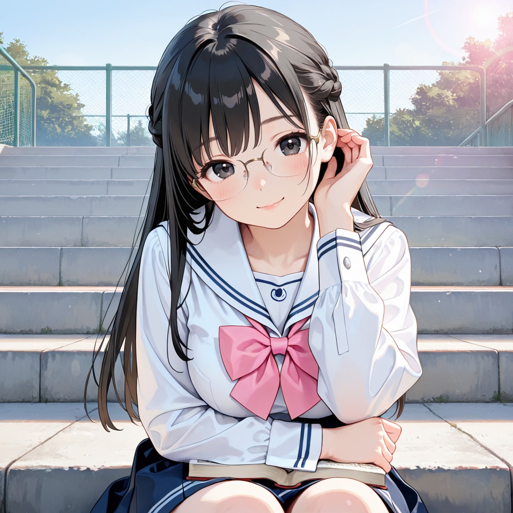 詩織ちゃん、お気に入りの場所 | の人気AIイラスト・グラビア