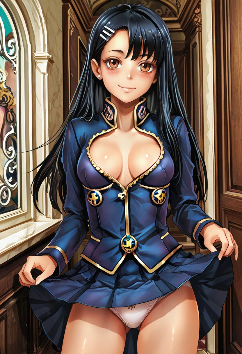 skirt lifted