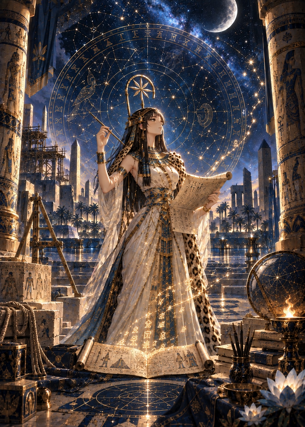 『星を記す女神 ― セシャト ―』 | の人気AIイラスト・グラビア