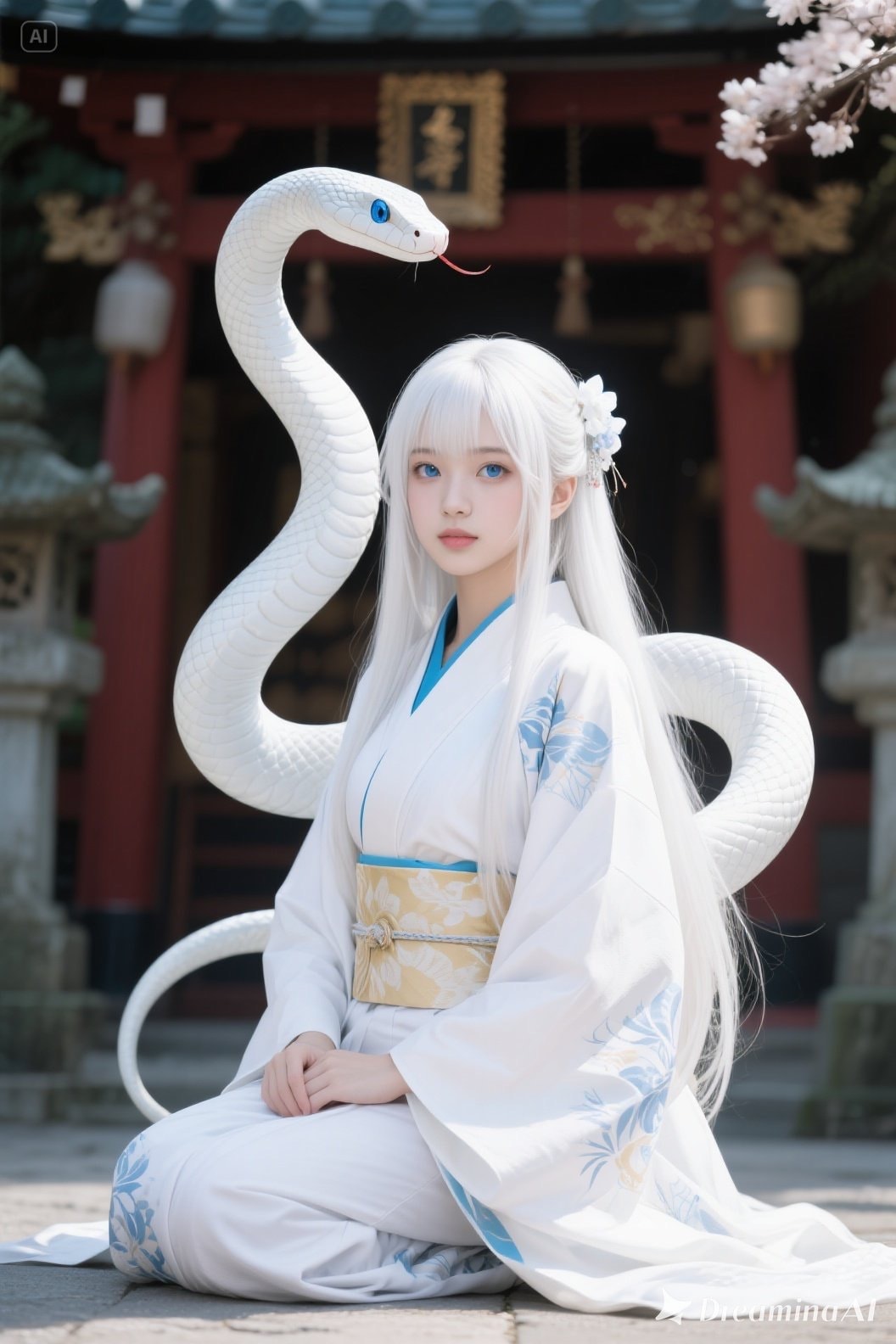 【実写風？】白ヘビの御神体