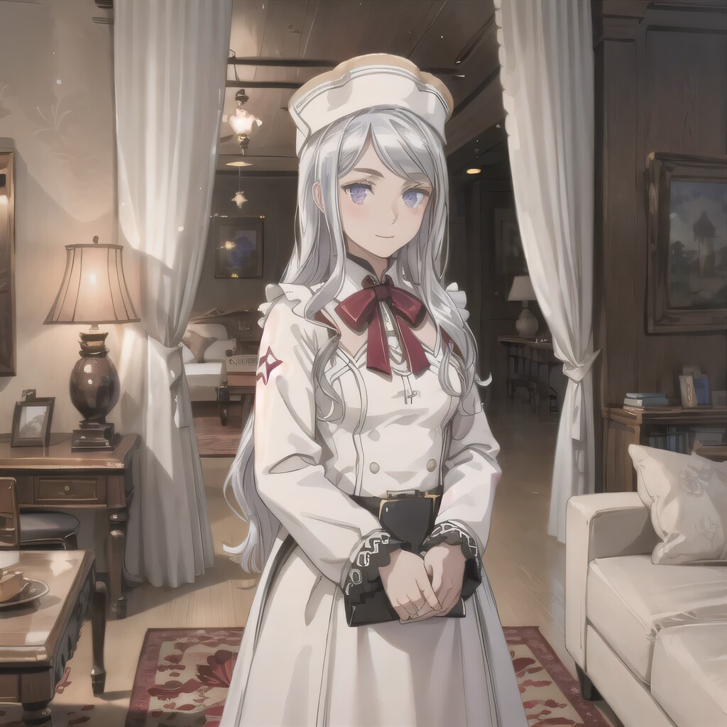 銀髪ロングでメイド服の少女１８