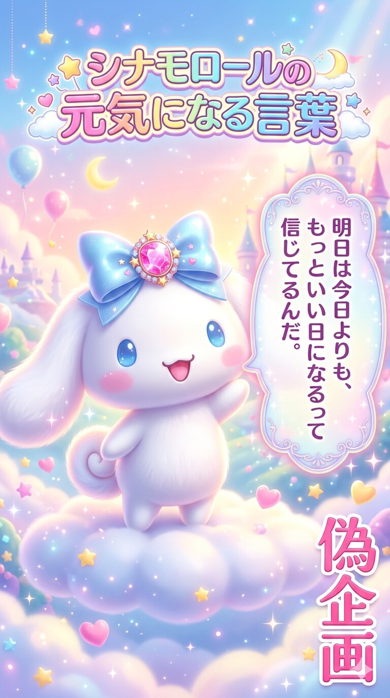 シナモロールの元気になる言葉 | の人気AIイラスト・グラビア