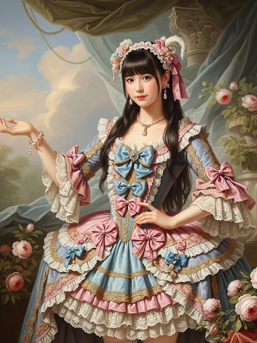 フランソワ・ブーシェの描いた日本のアイドル(３枚)　ImageFX