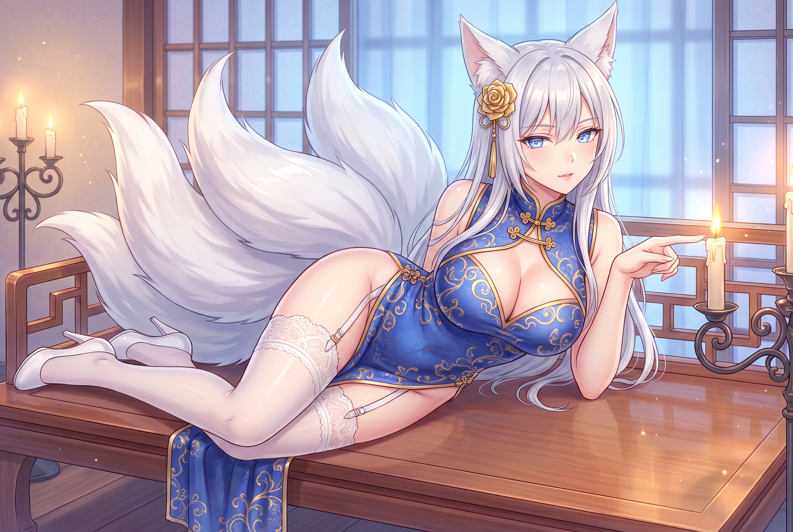白狐夜舞絵巻