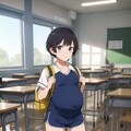 なぜかお腹の大きいクラスメイト2 2枚目