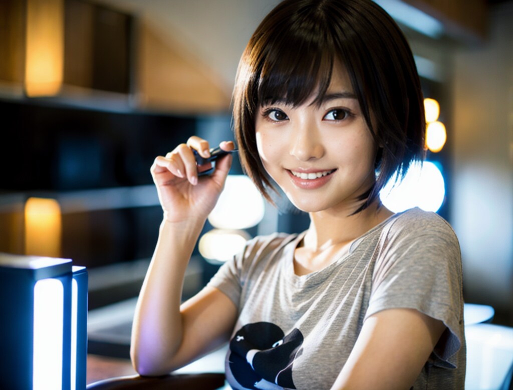 スタジオブース女子