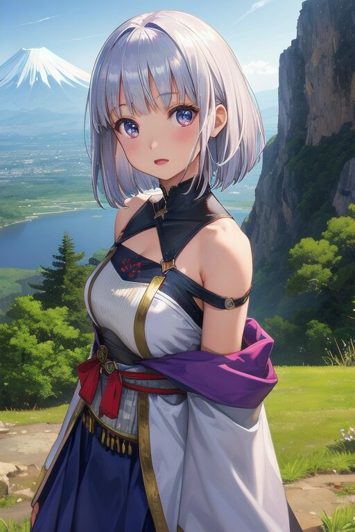 和服山登りガール