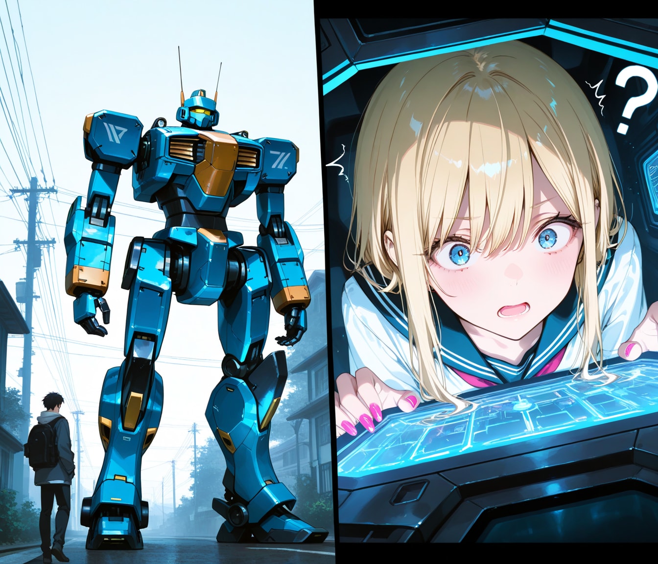 ギャル×ロボ操縦 | の人気AIイラスト・グラビア