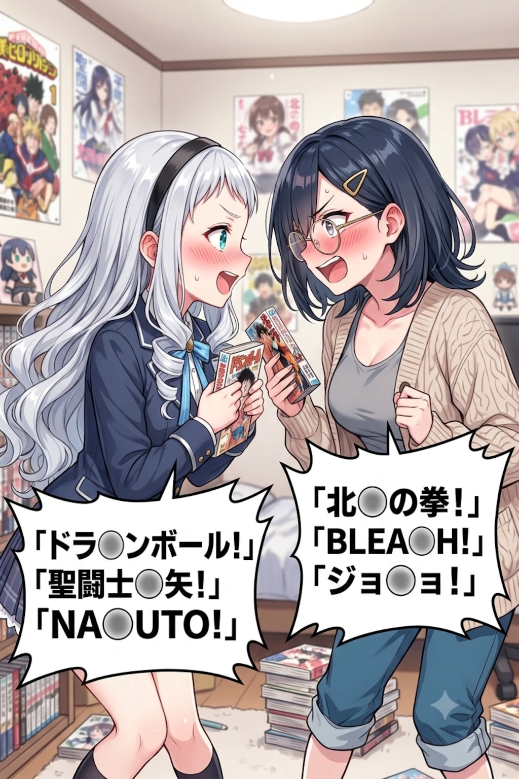 漫画トークに花を咲かせる2人