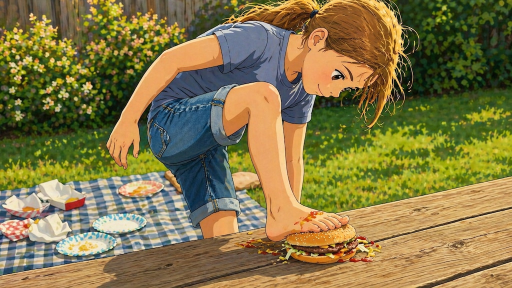 バーガーつぶし