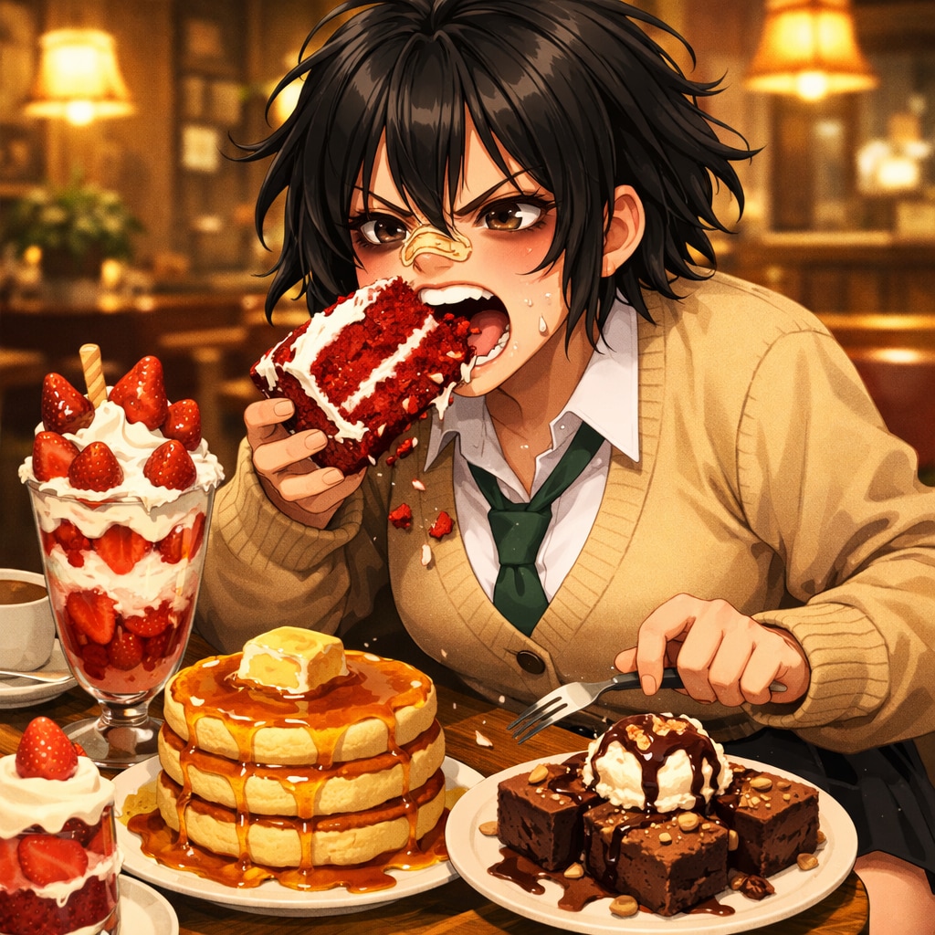 スイーツに食らいつく茜さん | の人気AIイラスト・グラビア