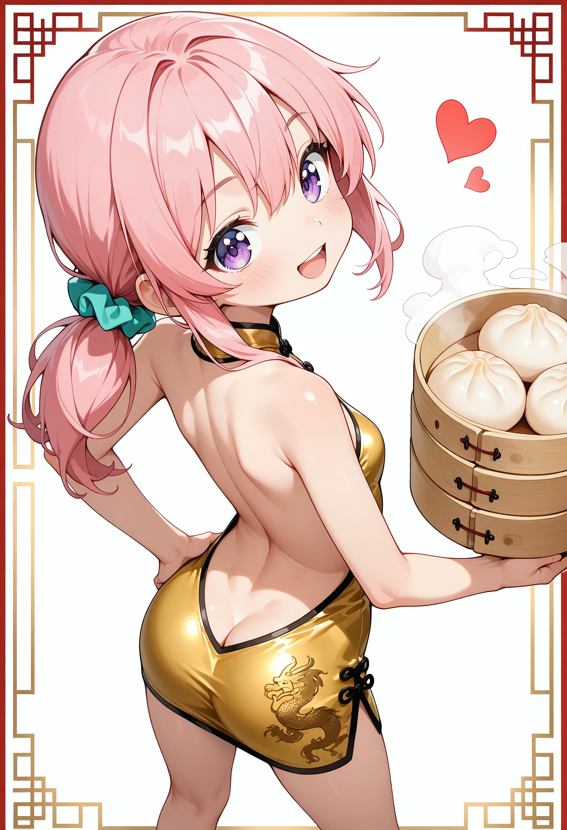 フルバックレスチャイナドレス