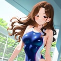 競泳水着の酸川友里奈ちゃん 2枚目