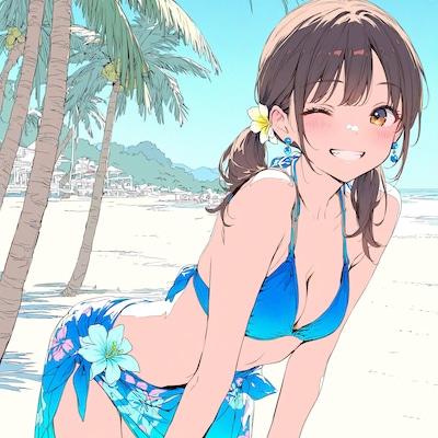 Girl on a sandy beach 2