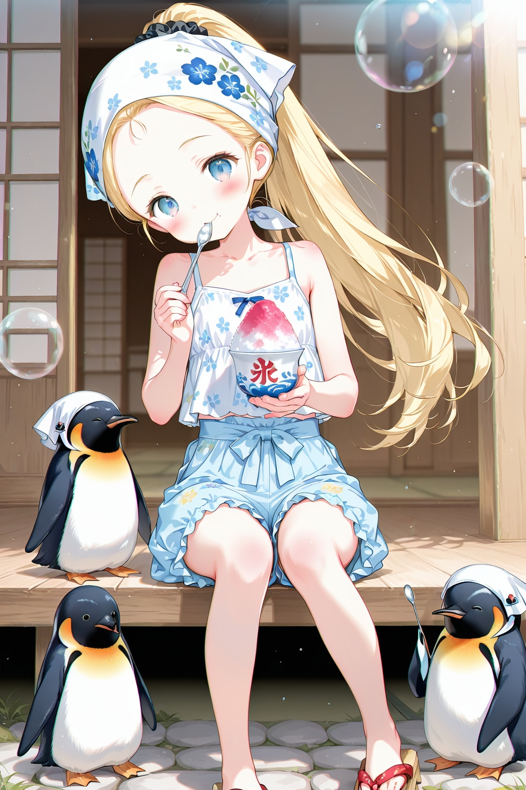 Lad os spise på verandaen.（縁側で食べよう） | の人気AIイラスト・グラビア