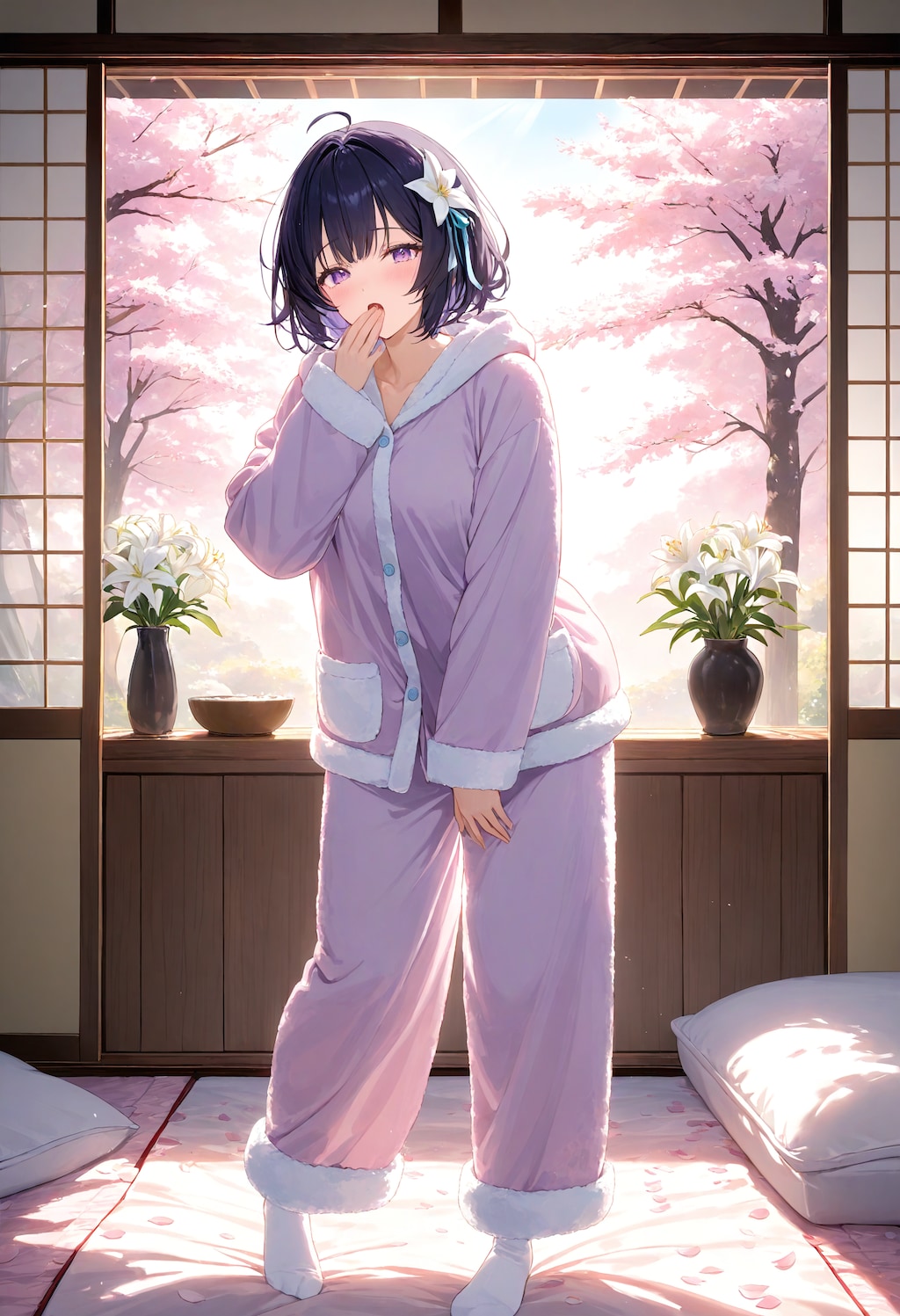 寝起きのひまり