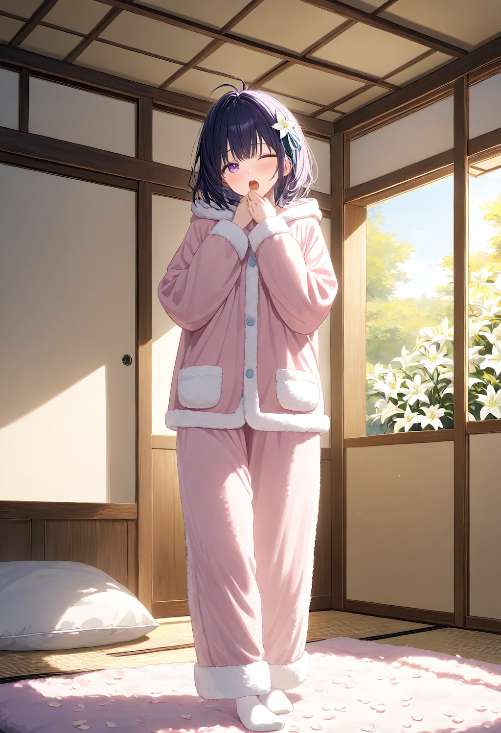 寝起きのひまり