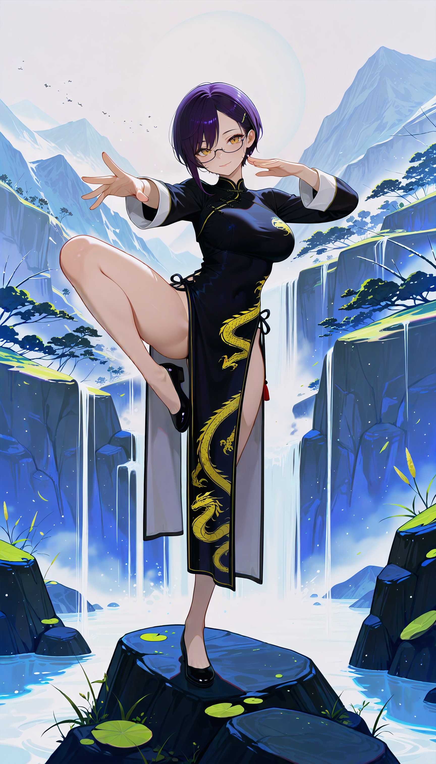 山水画風