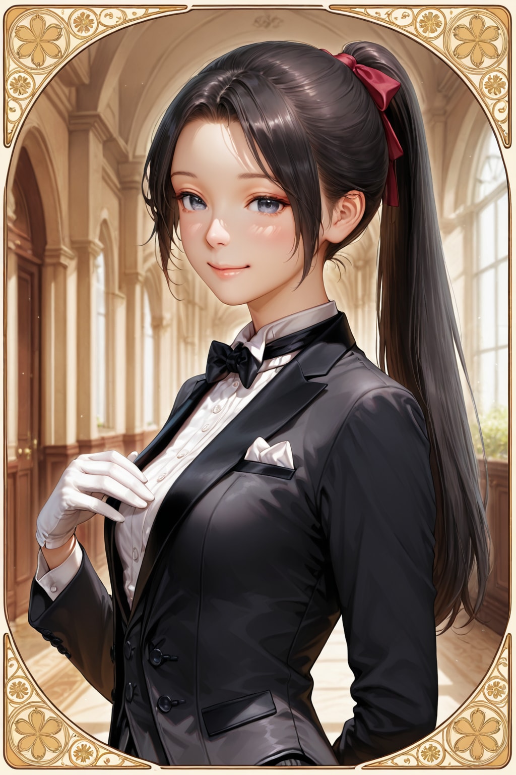 玄関ホールの執事ちゃん