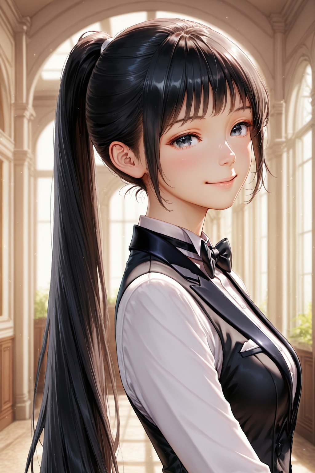 玄関ホールの執事ちゃん