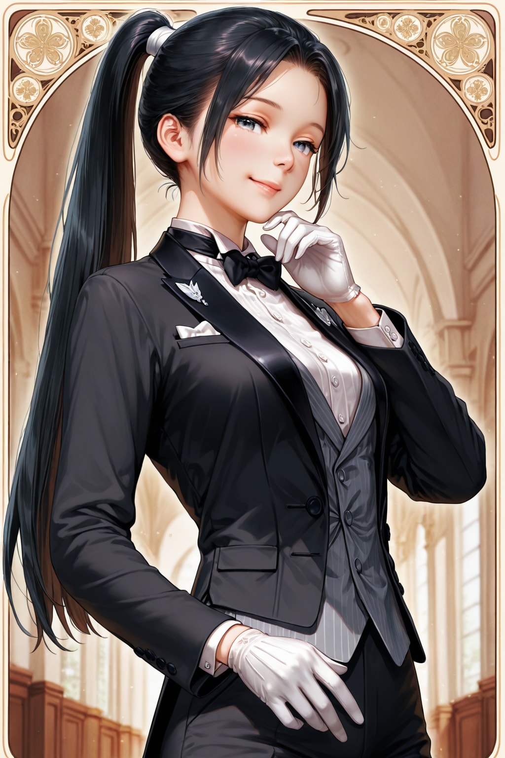 玄関ホールの執事ちゃん