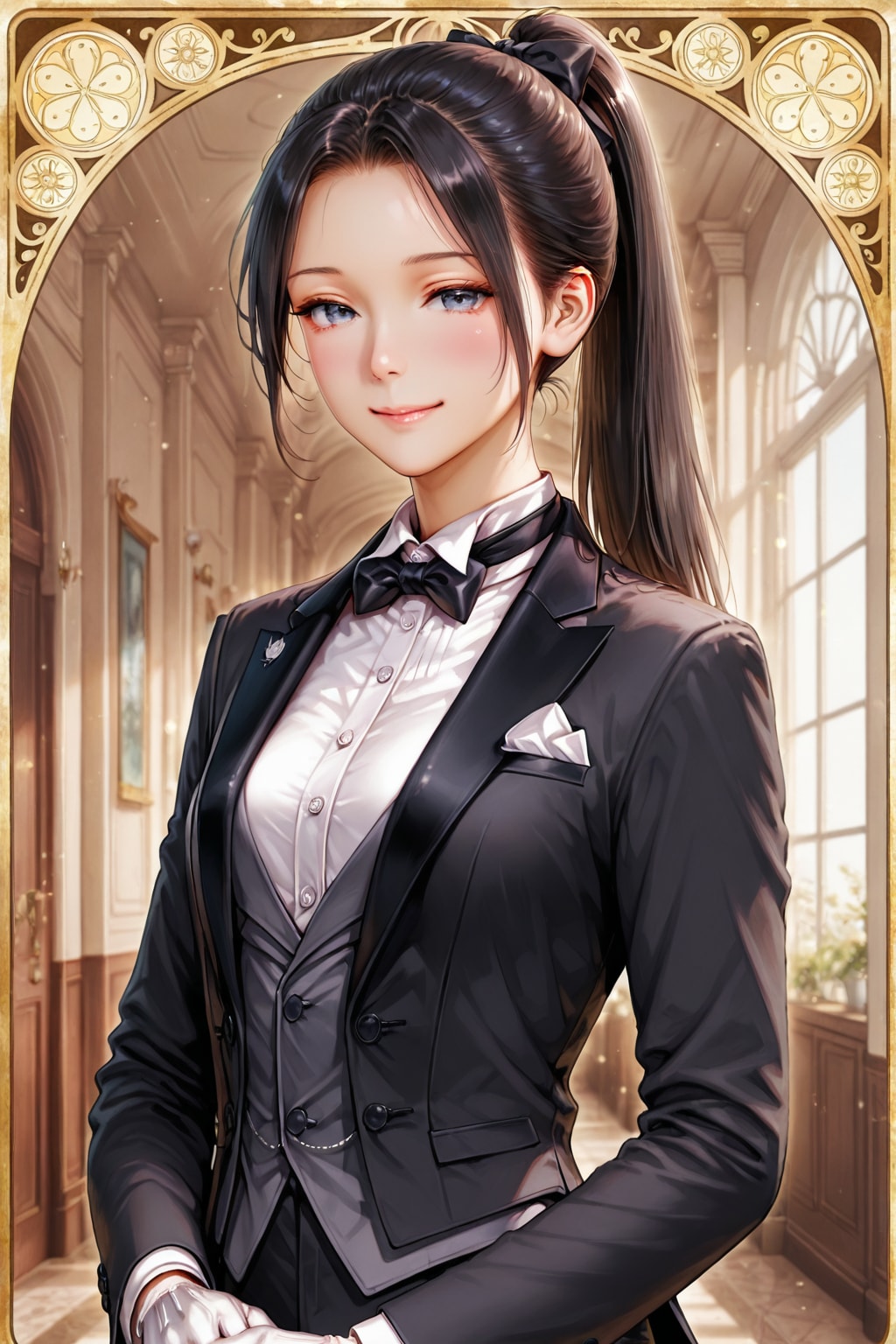 玄関ホールの執事ちゃん