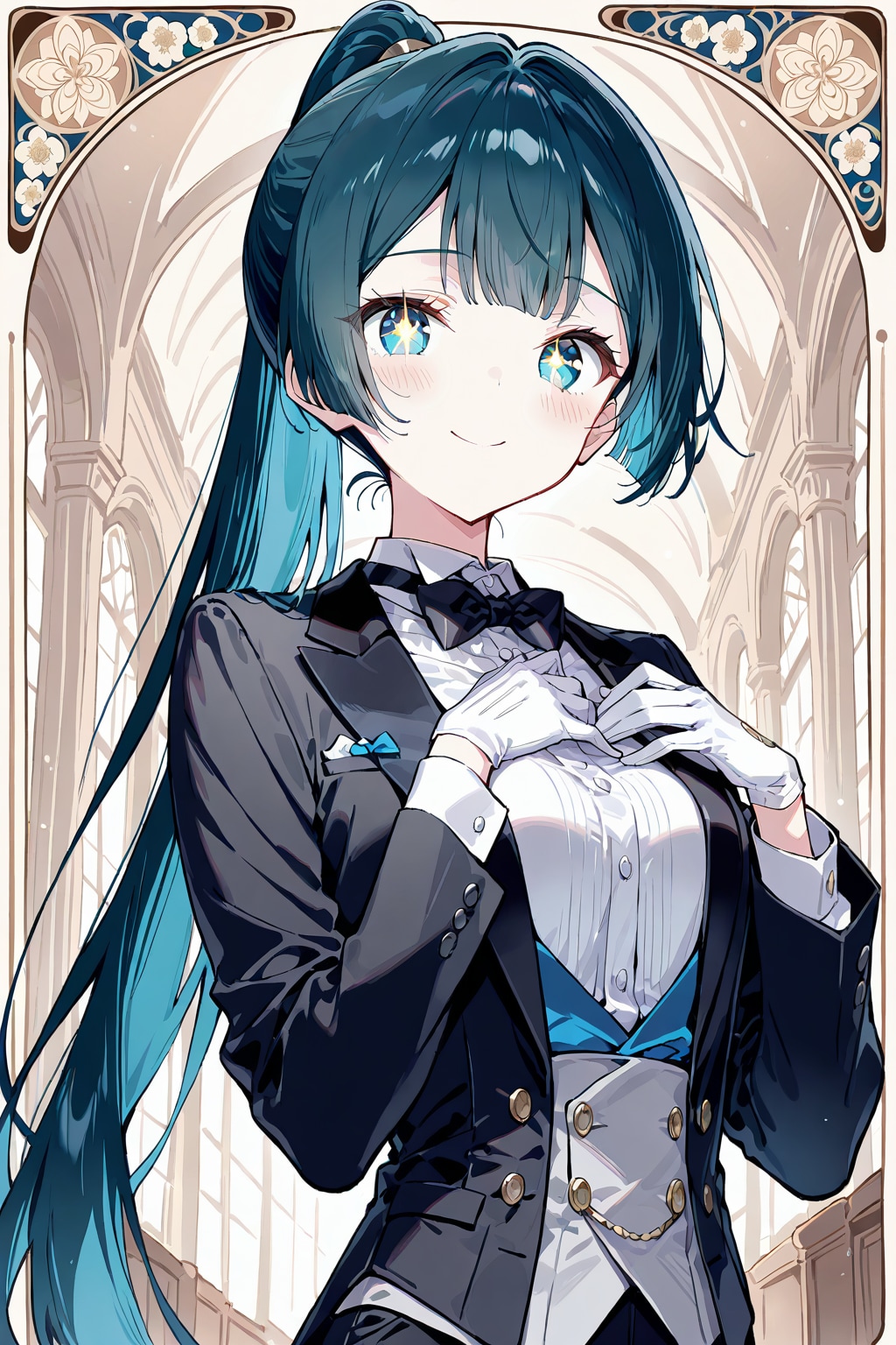 玄関ホールの執事ちゃん