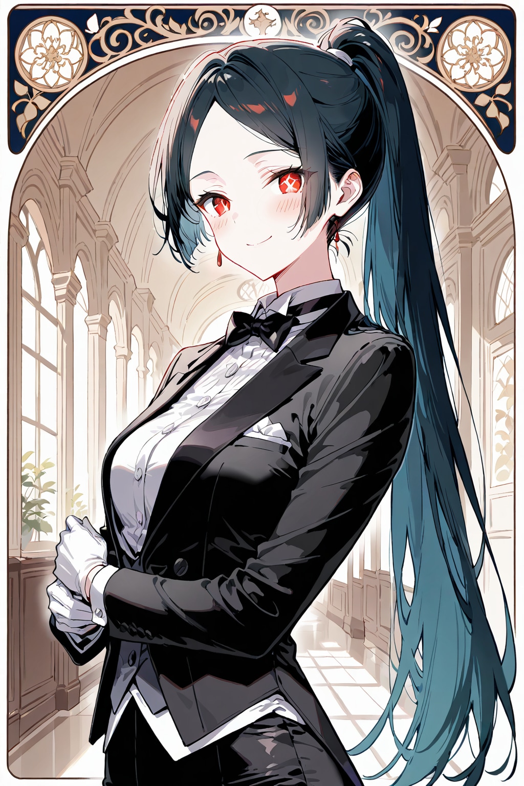 玄関ホールの執事ちゃん