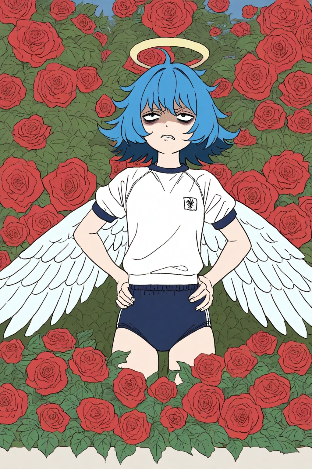 青髪の体操服天使ちゃん