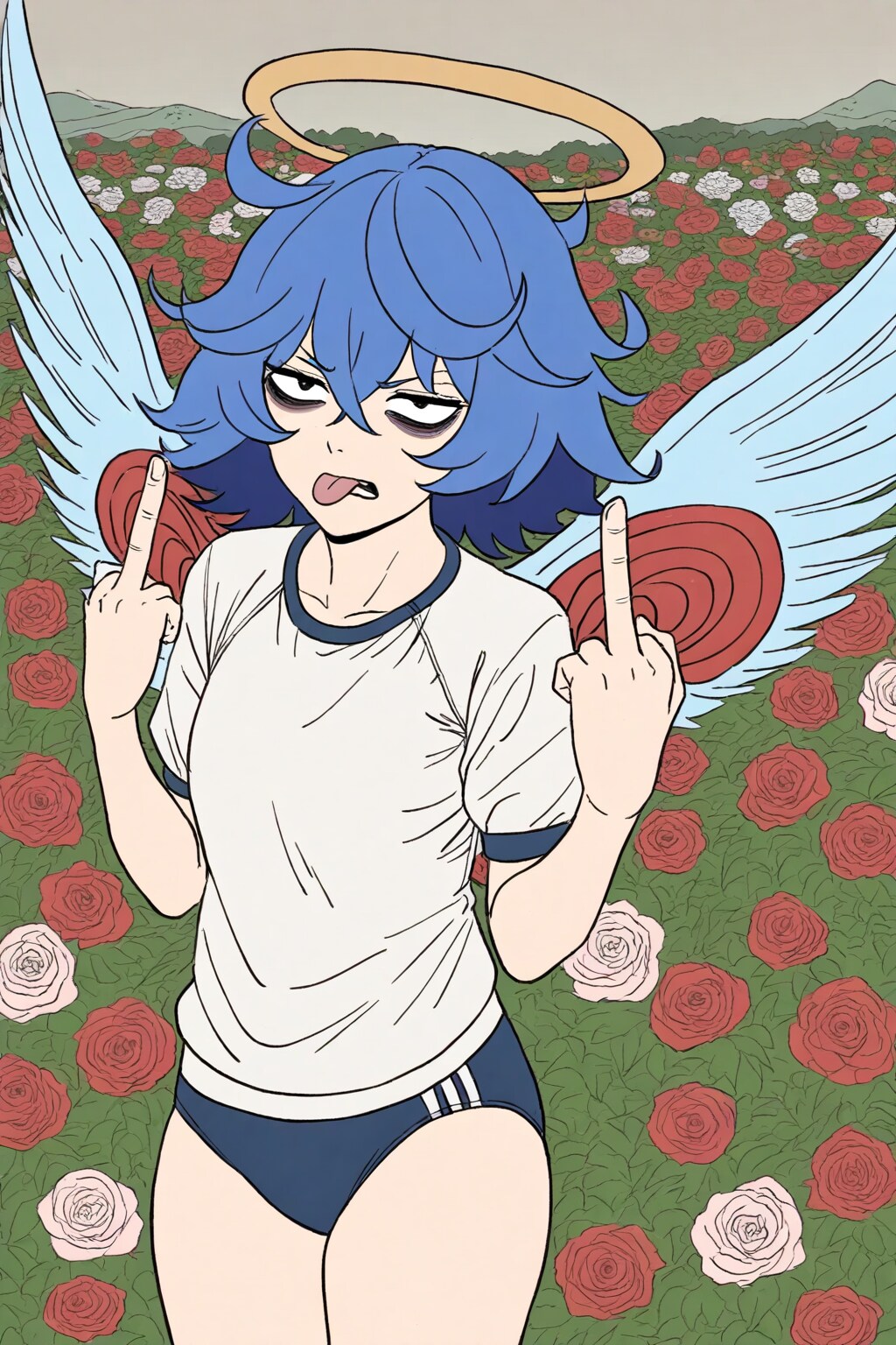 青髪の体操服天使ちゃん