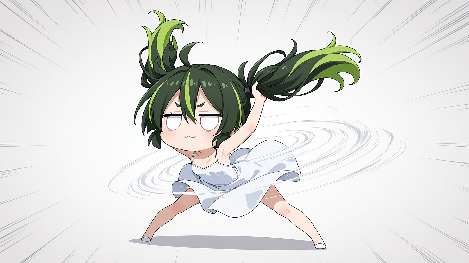 荒ぶる翡翠のポーズ