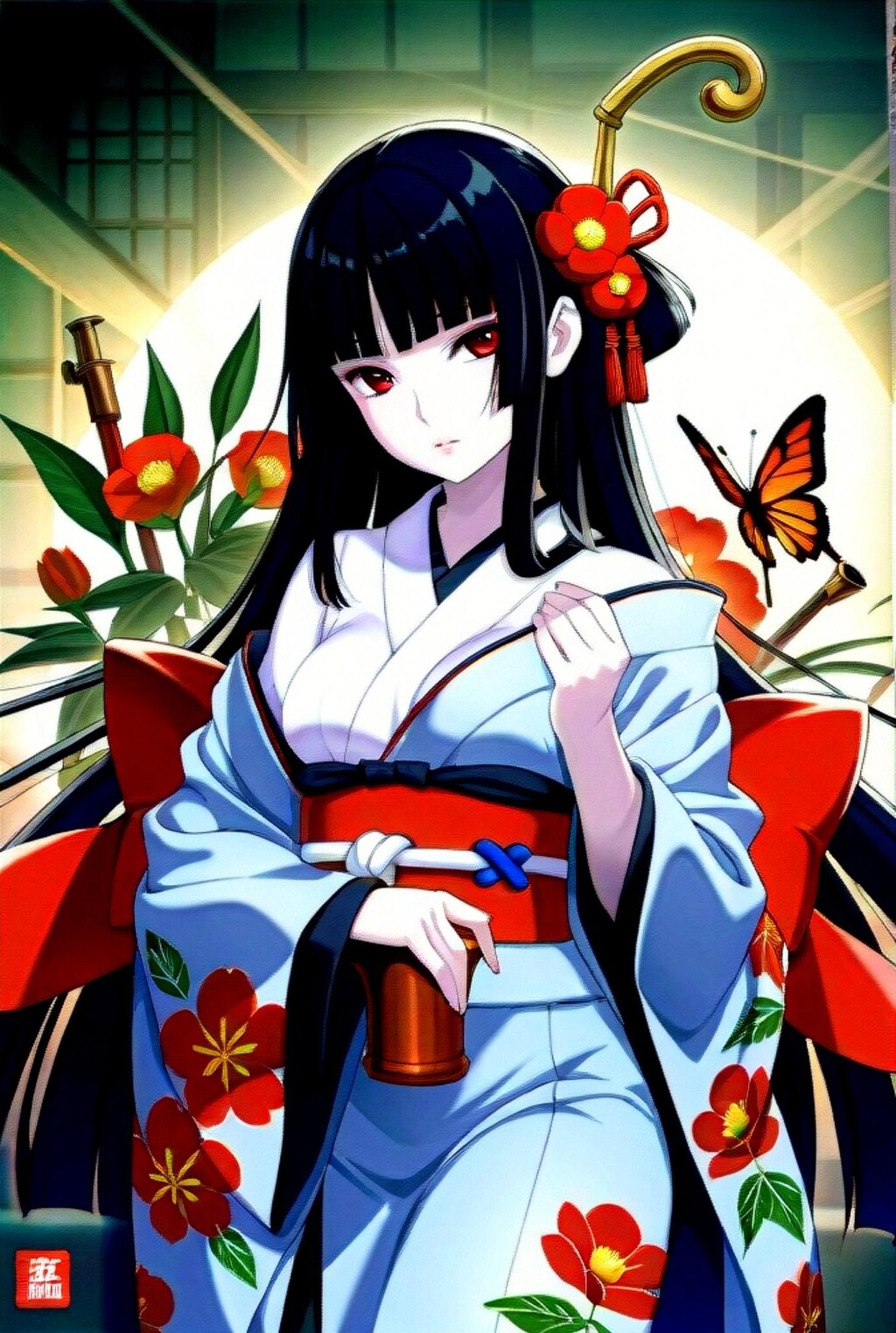 着物姿の黒髪ちゃん