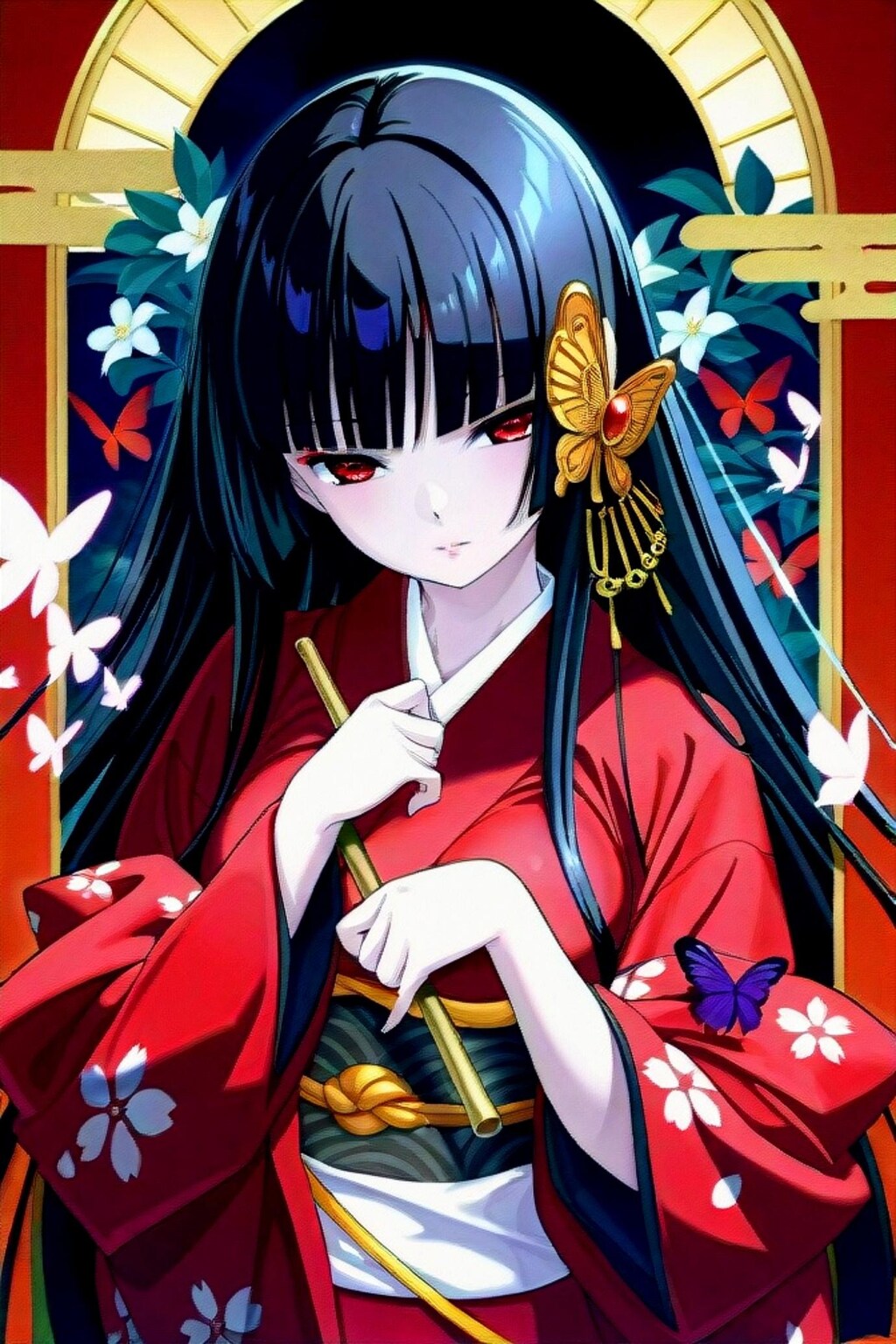 着物姿の黒髪ちゃん